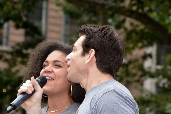 Barrett Doss and Andy Karl Photo