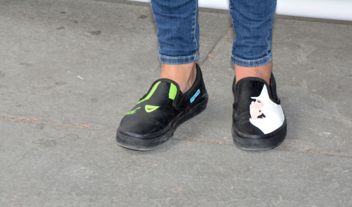 A Pair of WICKED shoes modeled by Jennifer DiNoia at 