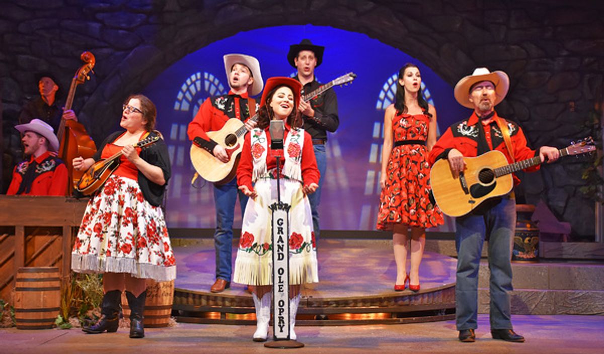  The cast of Ring of Fire sings â€"Oh Come Angel Bandâ€ in Beef & Boards Dinner Theatreâ€™s production of Ring of Fire, now on stage through Aug. 13. This unique musical tells the story of the incredible life of Johnny Cash using his iconic songbook, to  at 
