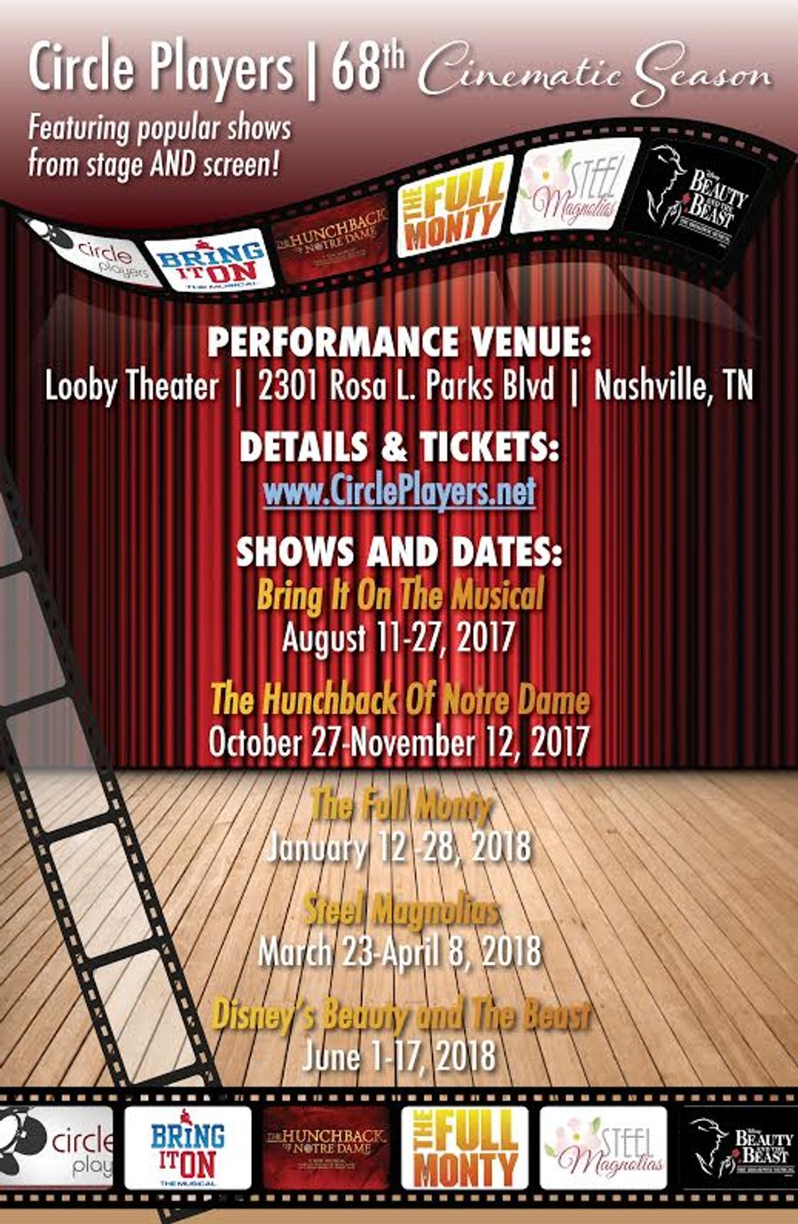Nashville's Circle Players Reveals Cinema-Inspired 68th Season Image