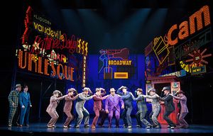 The cast of Guys and Dolls, with music and lyrics by Frank Loesser, book by Abe Burro Photo