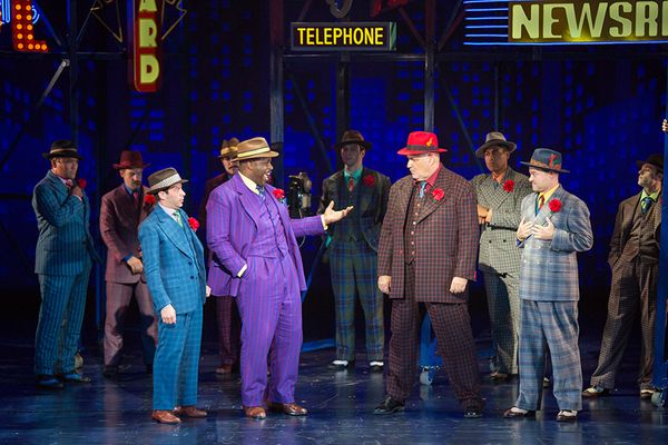 The cast of Guys and Dolls, with music and lyrics by Frank Loesser, book by Abe Burro Photo