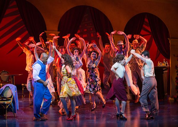 The cast of Guys and Dolls, with music and lyrics by Frank Loesser, book by Abe Burro Photo