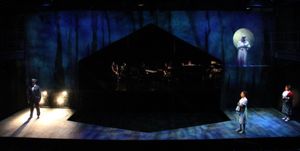 Christina Acosta Robinson as Caroline Thibodeaux
Mariah Burks as The Moon
Colleen Longshaw as Dotty Moffett
Ken Robinson as The Bus
Photo Credit: Jason Ardizzone-West @ BroadwayWorld Christina Acosta Robinson as Caroline Thibodeaux
Mariah Burks as The Moon
Colleen Lon Photo