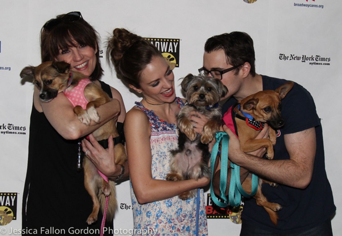Beth Leavel, Laura Osnes and Corey Cott at 
