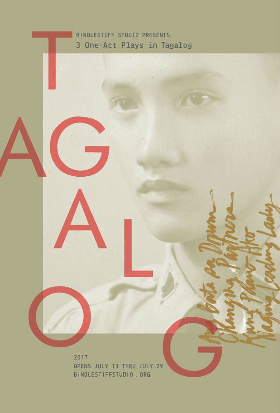 Bindlestiff Studio Presents TAGALOG 2017, 7/13-29 Image