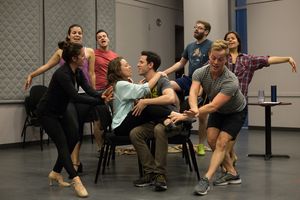 The full cast of Brown Paper Box Co.'s THEY'RE PLAYING OUR SONG Photo