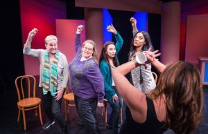 Beth Robbins, Lane Allison, Kiley Eberhardt,
Emily Tuñon and Tisha Terrasini Banker
Photo by Darrett Sanders @ BroadwayWorld Beth Robbins, Lane Allison, Kiley Eberhardt,
Emily Tuñon and Tisha Terrasini Banke Photo