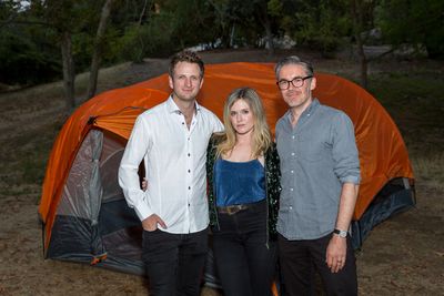 (L-R) KILLING GROUND cast members Aaron Glenane, Harriet Dyer and filmmaker Damien Po Photo