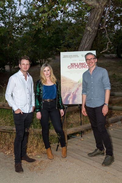 Aaron Glenane, Harriet Dyer and Damien Power. Photo