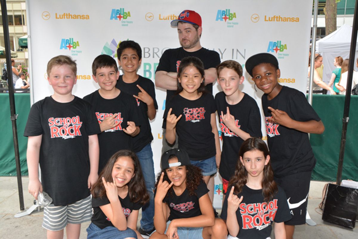 Jonathan Wagner and the School of Rock Kids- Walden Sullivan, Paul Luke Bonenfant, Raqhav Mehrotra, Ruth Righi, Gianna Harris, Ellie Kim, Sammy Ramirez, Rachel Katzke and Terrance Bell, Jr. at 