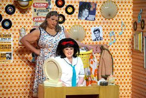 HAIRSPRAY LIVE! -- Pictured: (l-r) Harvey Fierstein as Edna Turnblad, Maddie Baillio as Tracy Turnblad -- (Photo by: Paul Drinkwater/NBC) @ BroadwayWorld HAIRSPRAY LIVE! -- Pictured: (l-r) Harvey Fierstein as Edna Turnblad, Maddie Baillio Photo