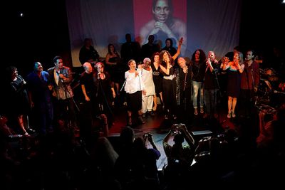 WEST HOLLYWOOD - JUL 13: Lee Curreri, Cynthia Gibb, Erica Gimpel, Valerie Landsberg,  Photo