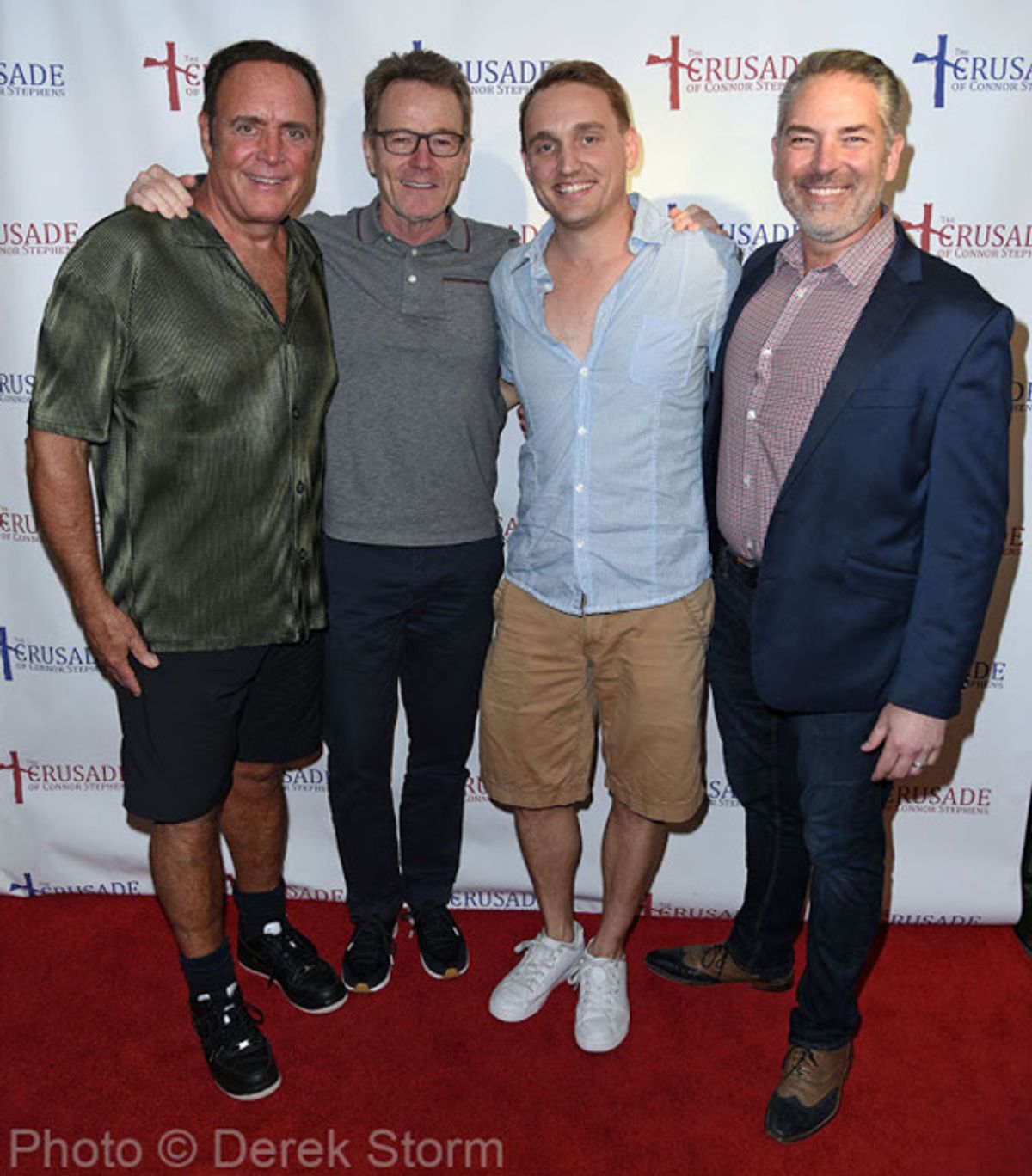 James Kiberd, Ben Curtis, Bryan Cranston and Dewey Moss at 