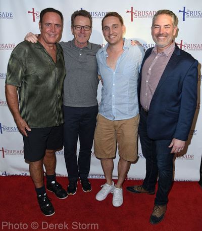 James Kiberd, Ben Curtis, Bryan Cranston and Dewey Moss Photo
