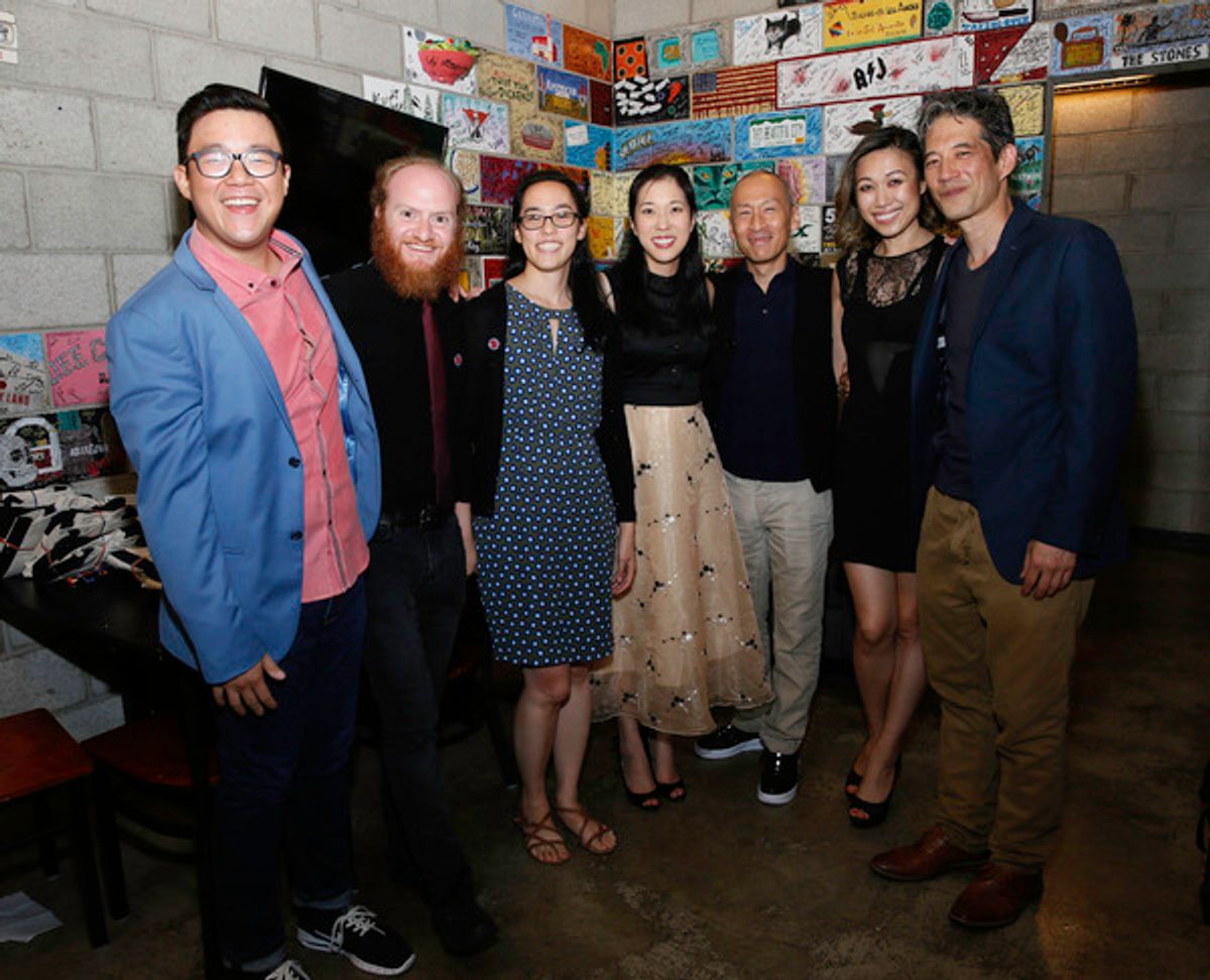 Rammel Chan,  Joshua Kahan Brody, Lauren Yee and Stephenie Soohyun Park, Francis Jue, Angela Lin and Daniel Smith at 