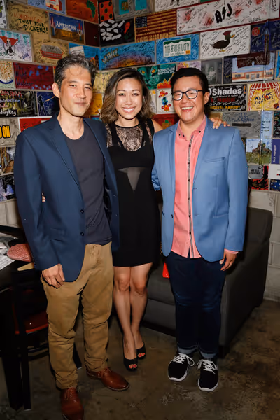Cast members Daniel Smith, Angela Lin and Rammel Chan Photo