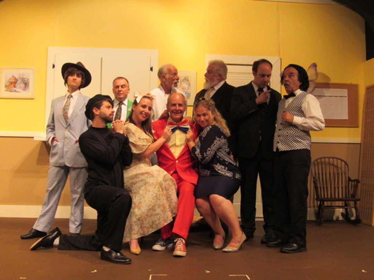 Cast of 'one Man, Two Guvnors' - missing from photo Michael Thurber
 at 