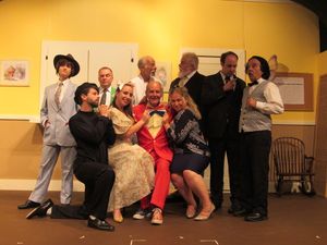 Cast of "one Man, Two Guvnors" - missing from photo Michael Thurber
 Photo