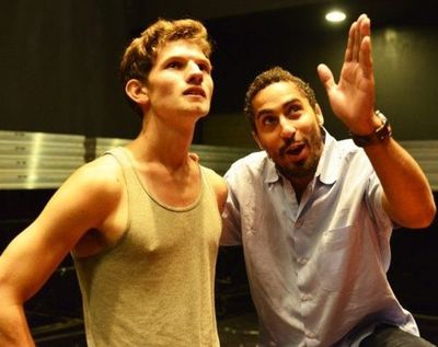 Rehearsal Photo of Jim Curry (Sean McCoy) and Starbuck (Brian Homer) Photo