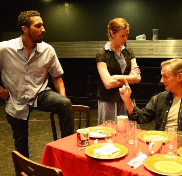 Starbuck (Brian Homer), Lizzie Curry (Jessica Bates) and H.C. Curry (David DeBeck) Photo