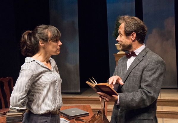 Stephanie Janssen (Hannah Jarvis), Alex Draper (Bernard Nightingale) Photo