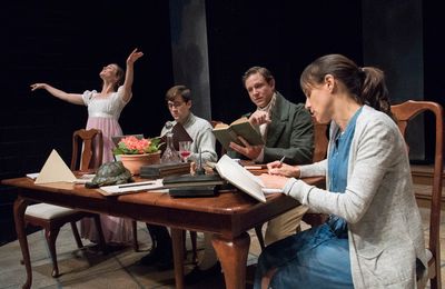 Caitlin Duffy (Thomasina Coverly), Jackson Prince (Valentine Coverly), Andrew William Photo