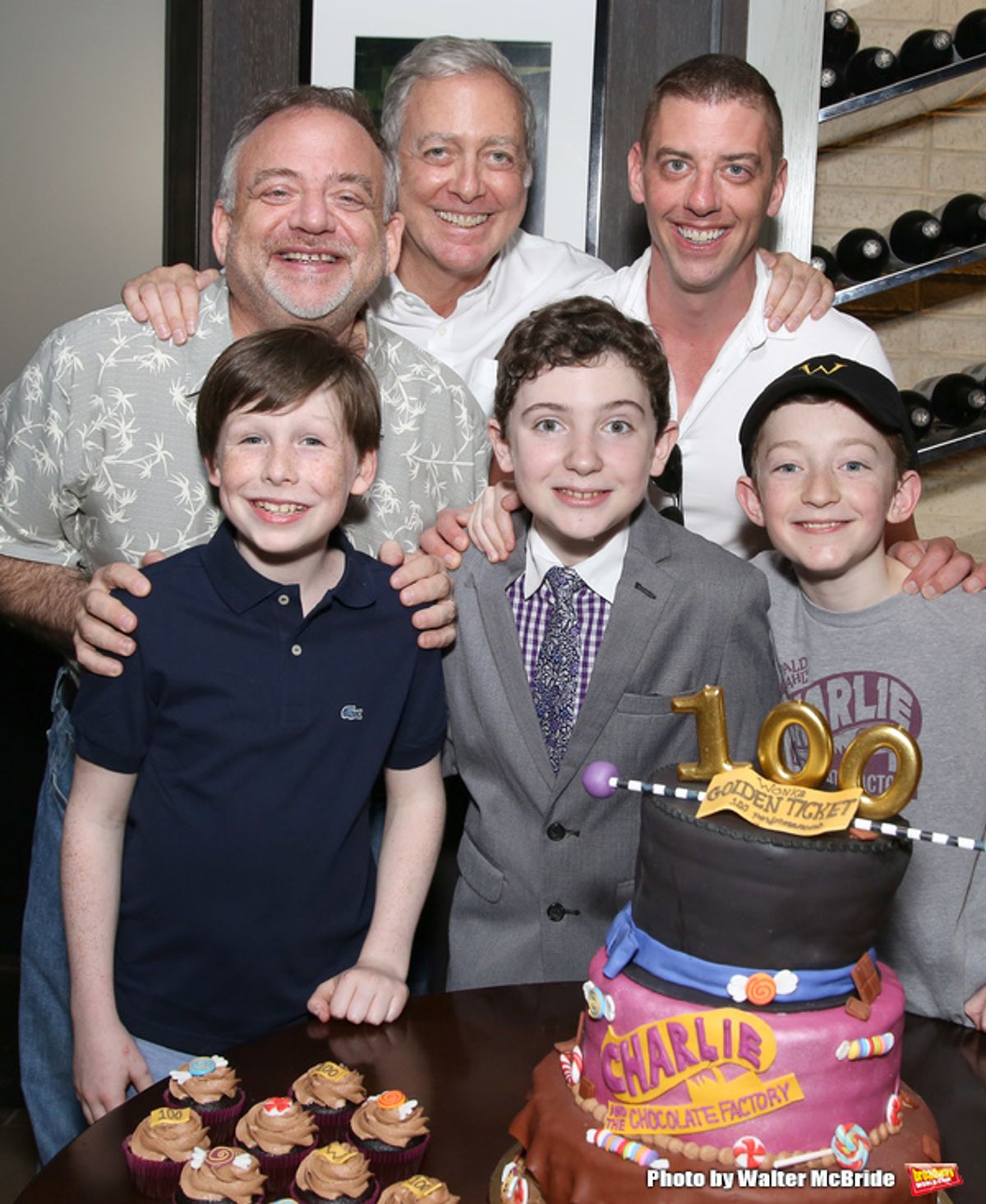 Top row: Marc Shaiman, Scott Wittman, Christian Borle Bottom row: Jake Ryan Flynn, Ryan Sell and Ryan Foust at 