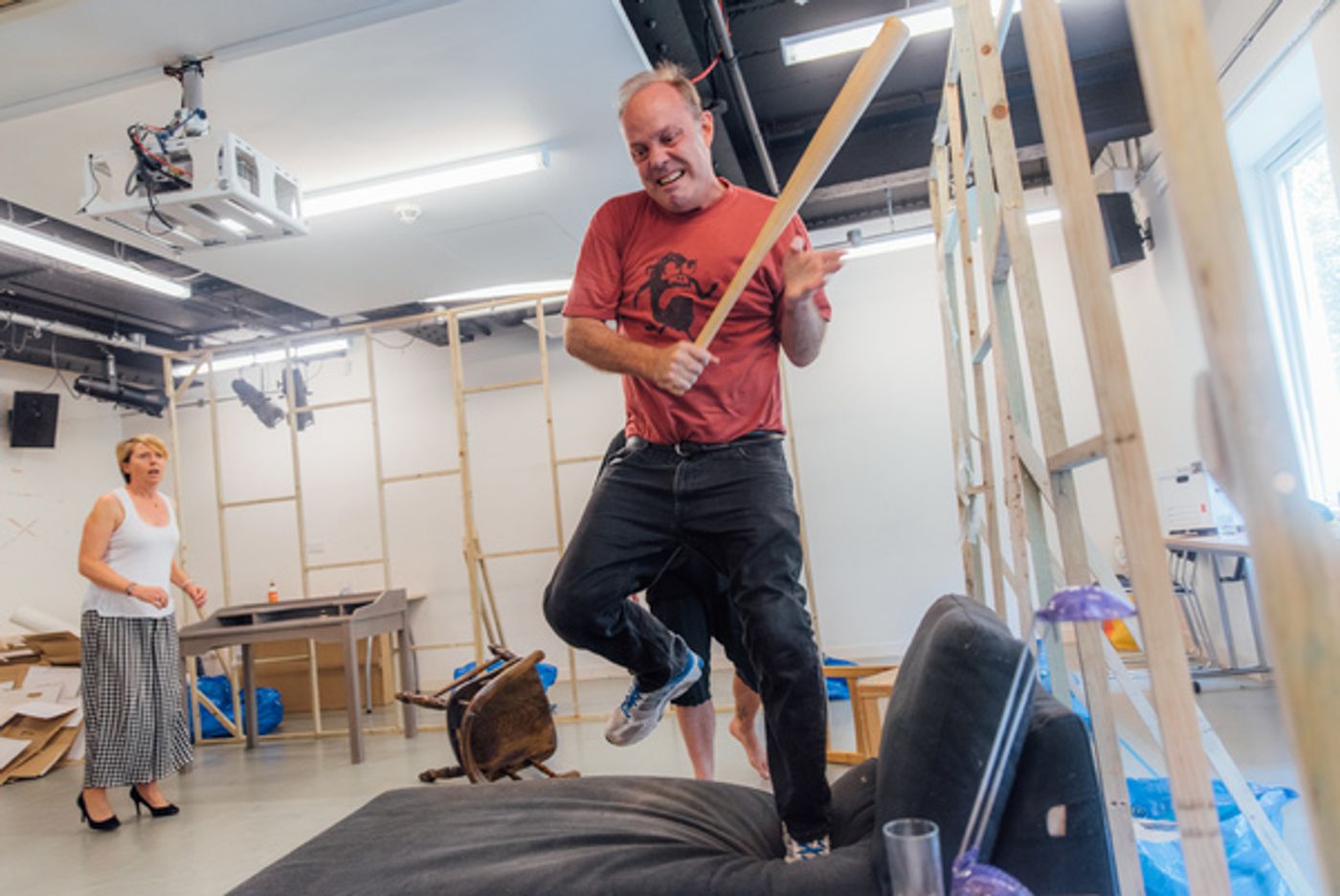 Photo Flash: Inside Rehearsals for RABBITS at Park Theatre Starring Karen Ascoe, Alex Ferns, and David Schaal  Image