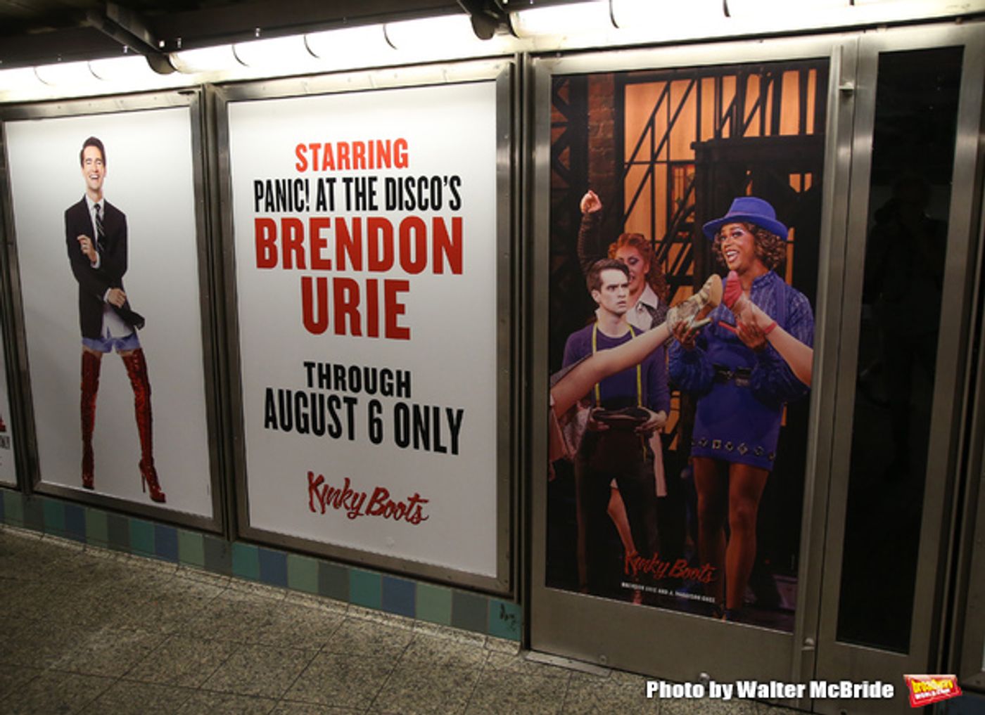 Photo Coverage: Brendon Urie Struts Underground to Unveil New KINKY BOOTS Subway Billboards!  Image