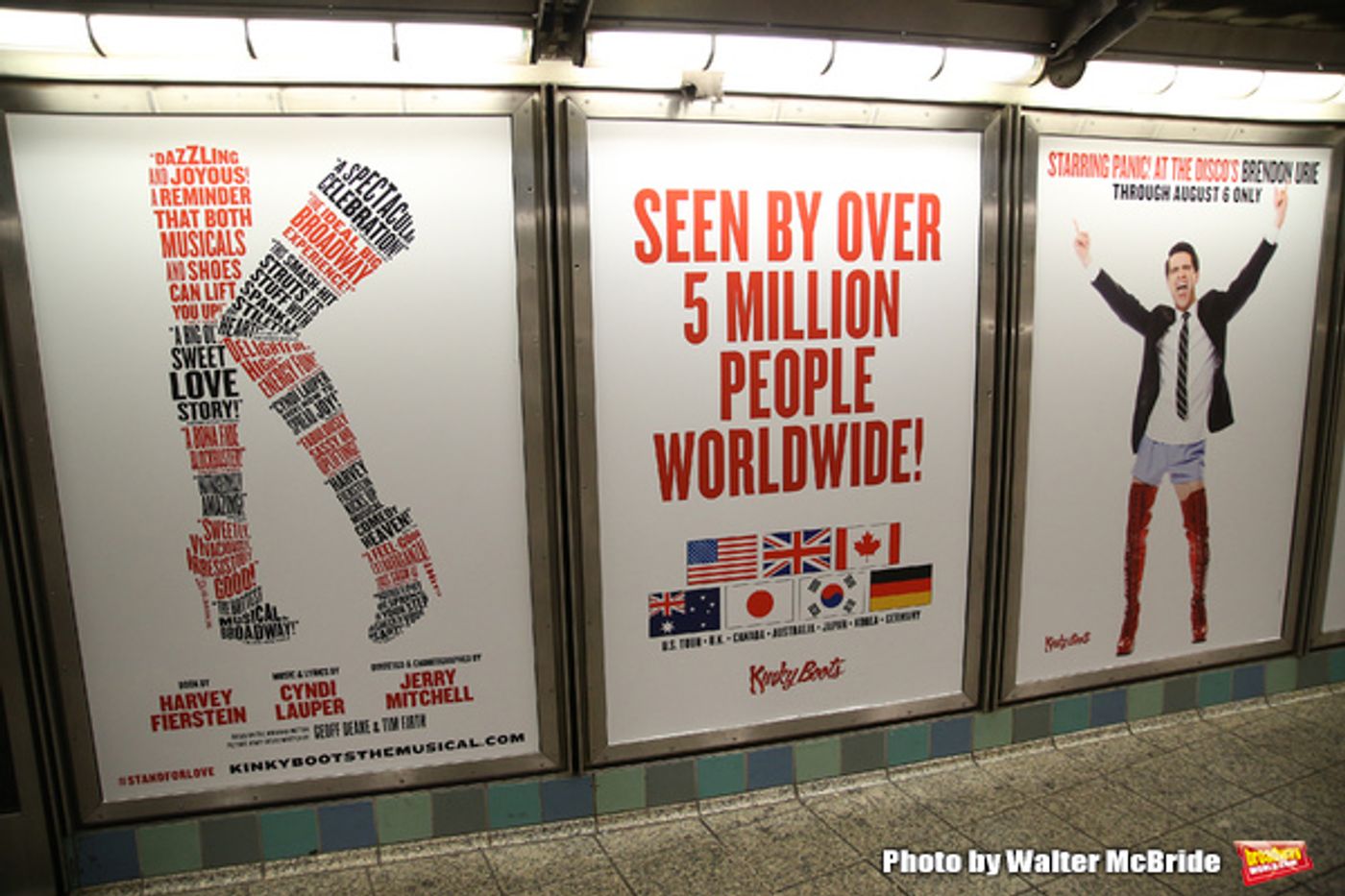 Photo Coverage: Brendon Urie Struts Underground to Unveil New KINKY BOOTS Subway Billboards!  Image