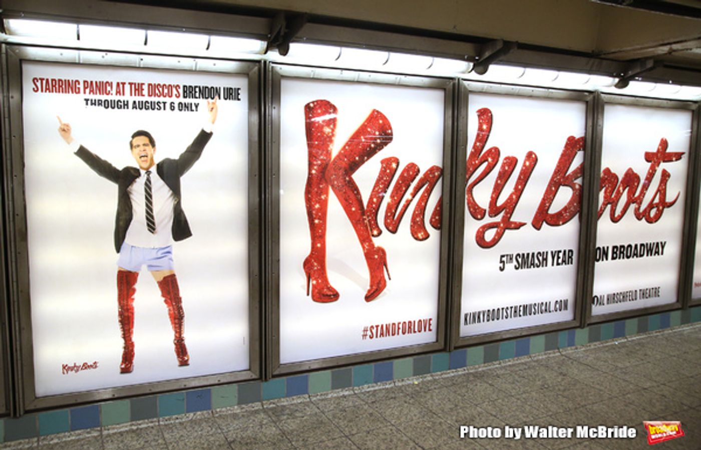 Photo Coverage: Brendon Urie Struts Underground to Unveil New KINKY BOOTS Subway Billboards!  Image