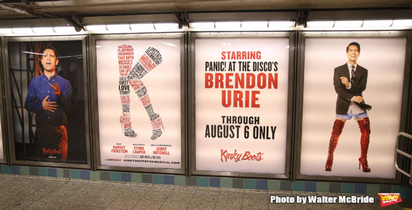 Photo Coverage: Brendon Urie Struts Underground to Unveil New KINKY BOOTS Subway Billboards!  Image