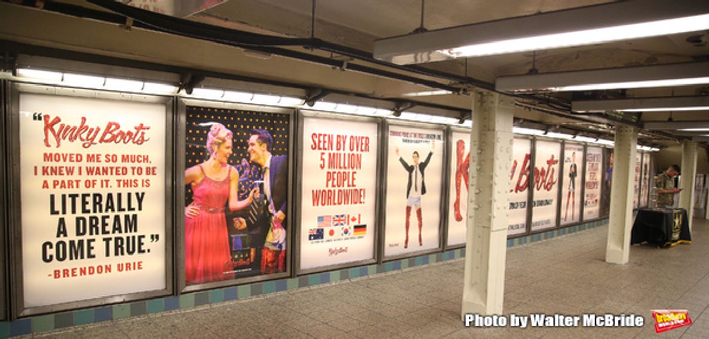 Photo Coverage: Brendon Urie Struts Underground to Unveil New KINKY BOOTS Subway Billboards!  Image