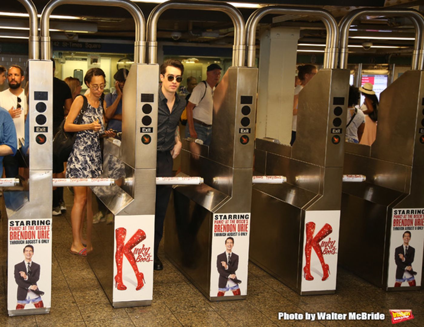 Photo Coverage: Brendon Urie Struts Underground to Unveil New KINKY BOOTS Subway Billboards!  Image