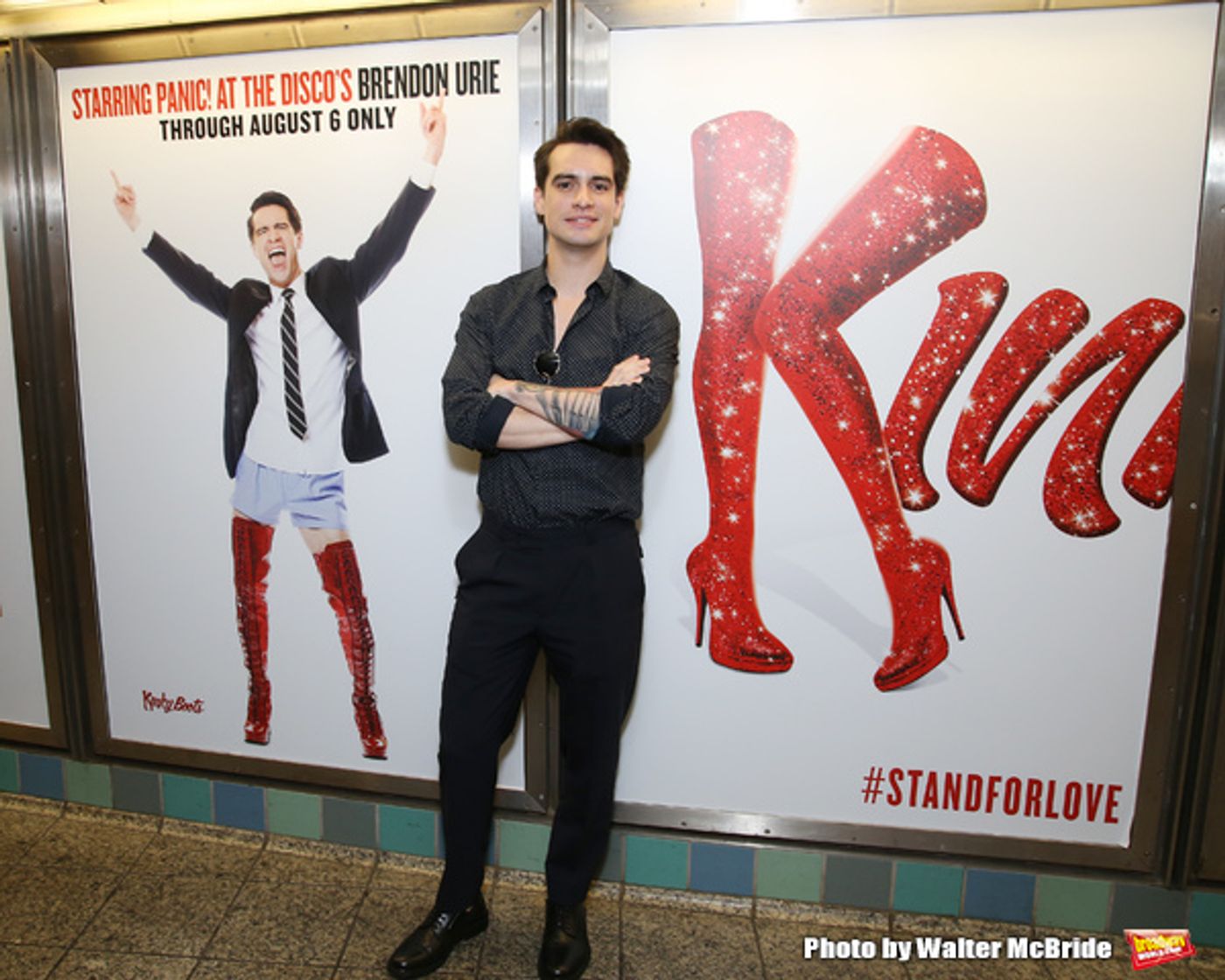 Photo Coverage: Brendon Urie Struts Underground to Unveil New KINKY BOOTS Subway Billboards!  Image