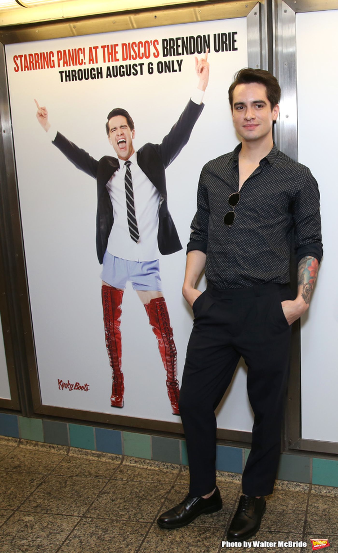 Photo Coverage: Brendon Urie Struts Underground to Unveil New KINKY BOOTS Subway Billboards!  Image