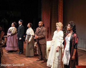 Curtain Call, Intimate Apparel
MaConnia Chesser, Tommy Schrider, Nehassaiu deGannes, Lee Edward Colston ll,Christianna Nelson, Medina Senghore @ BroadwayWorld Curtain Call, Intimate Apparel
MaConnia Chesser, Tommy Schrider, Nehassaiu deGannes, Photo