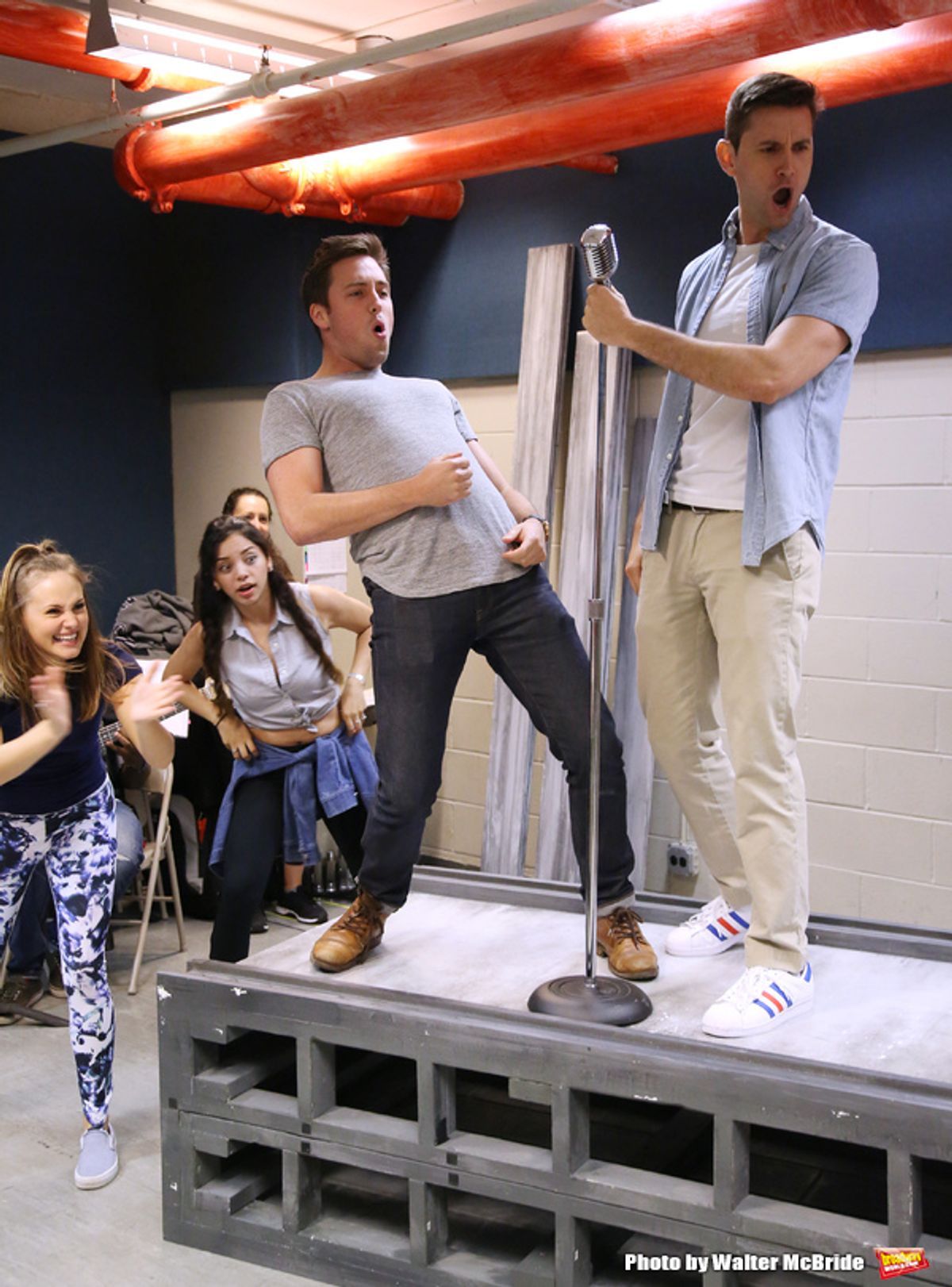 Josh Tolle and Jordan Bondurant with cast at 