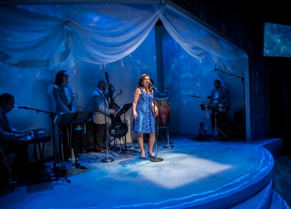 Playwright and co-star Sandra Delgado (La Havana Madrid) and Carpacho y Su Super Combo (led by Roberto 'Carpacho' Marin) at 