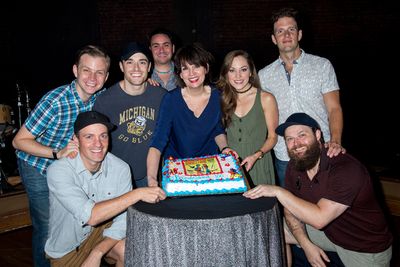 James Nathan Hopkins, Geoff Packard, Corey Cott, Joey Pero, Beth Leavel, Laura Osnes, Photo