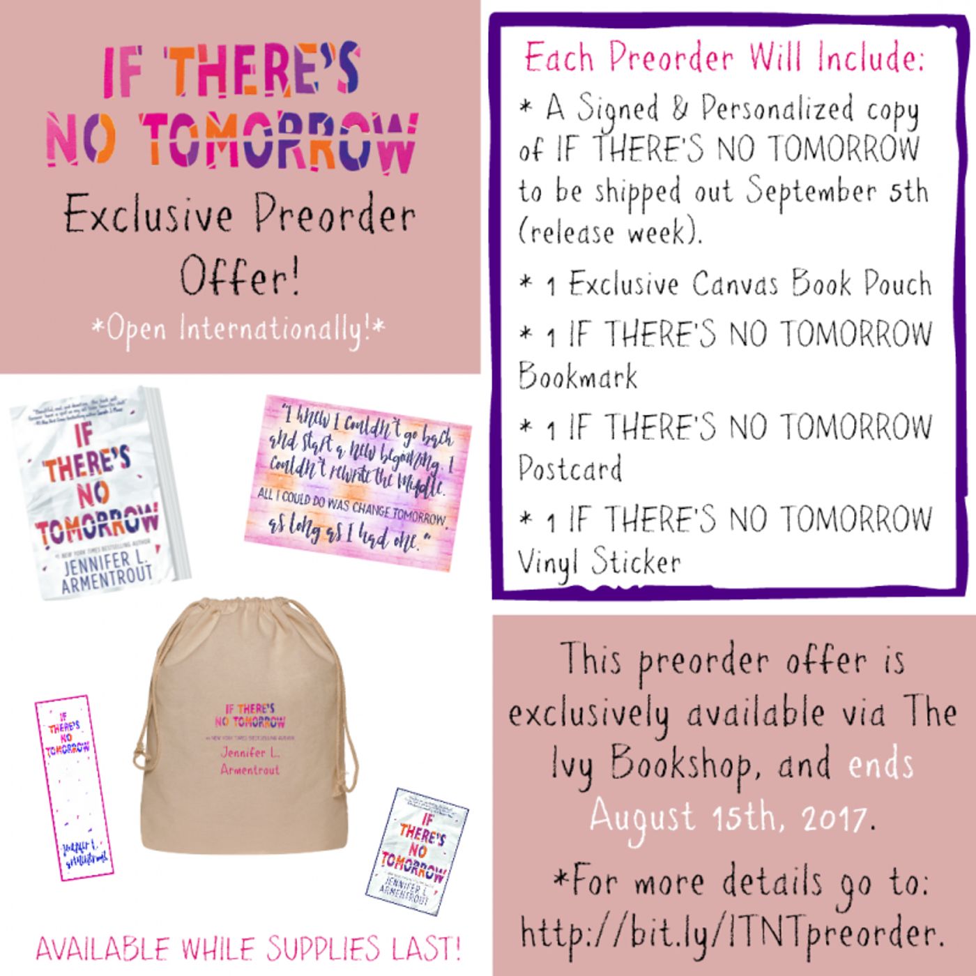 Feature: Go behind the scenes and watch the making of the cover for IF THERE'S NO TOMORROW by Jennifer L. Armentrout!  Image