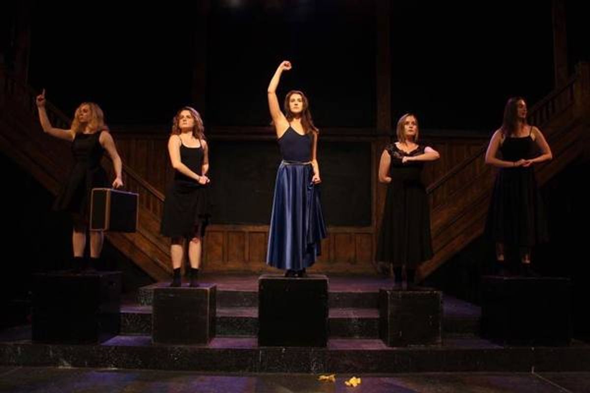 Emily Beach, Madeleine Champagne, Sarah Hinding, Cassie White, and Amanda Martin. Photo: Michaela Mar at 