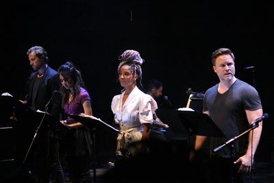 Jon Robert Hall, Ashley Argota, Tamyra Gray, and Scott Porter Photo