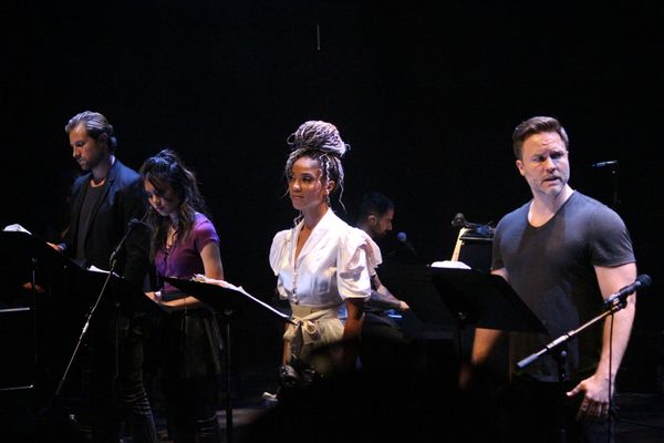 Jon Robert Hall, Ashley Argota, Tamyra Gray, and Scott Porter Photo