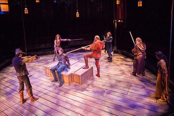 The cast of the Globe-commissioned world premiere of Ken Ludwig's Robin Hood!, runnin Photo