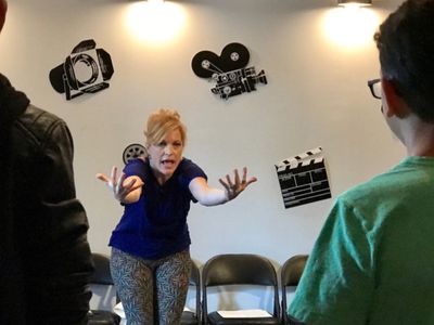 Felicia Finley teaches a class about movement for the actor at Actors Connection Perf Photo