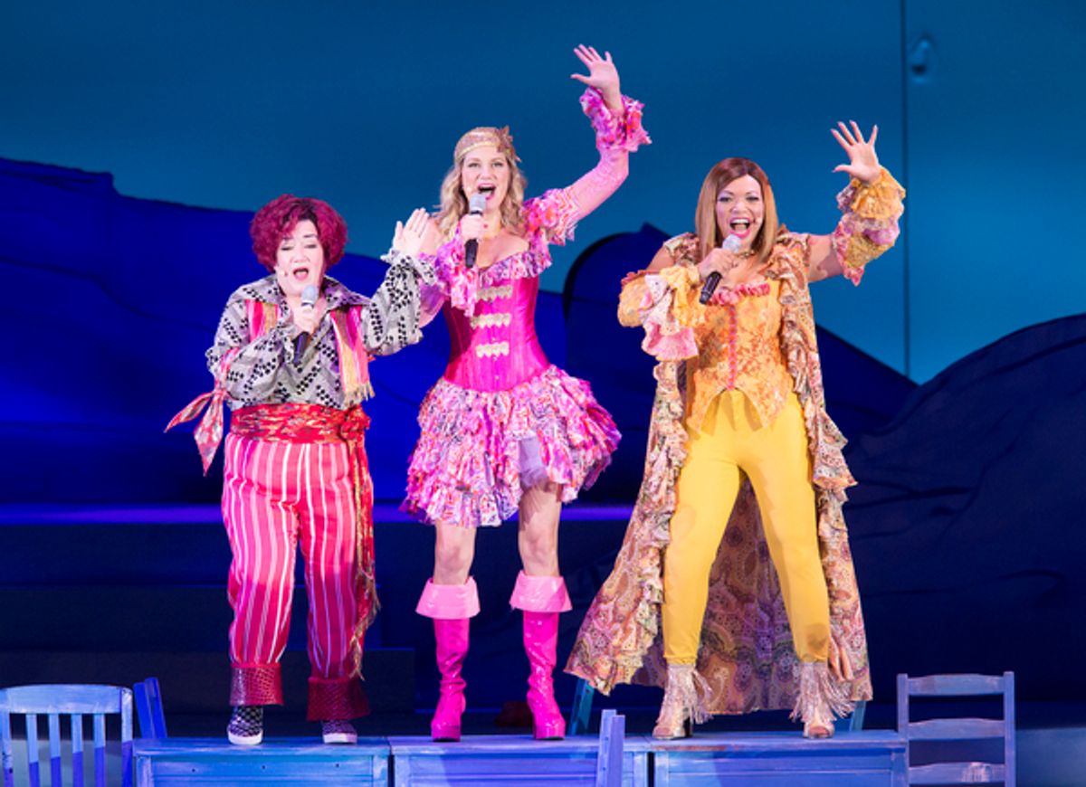 Lea DeLaria, Jennifer Nettles and Tisha Campbell-Martin at 