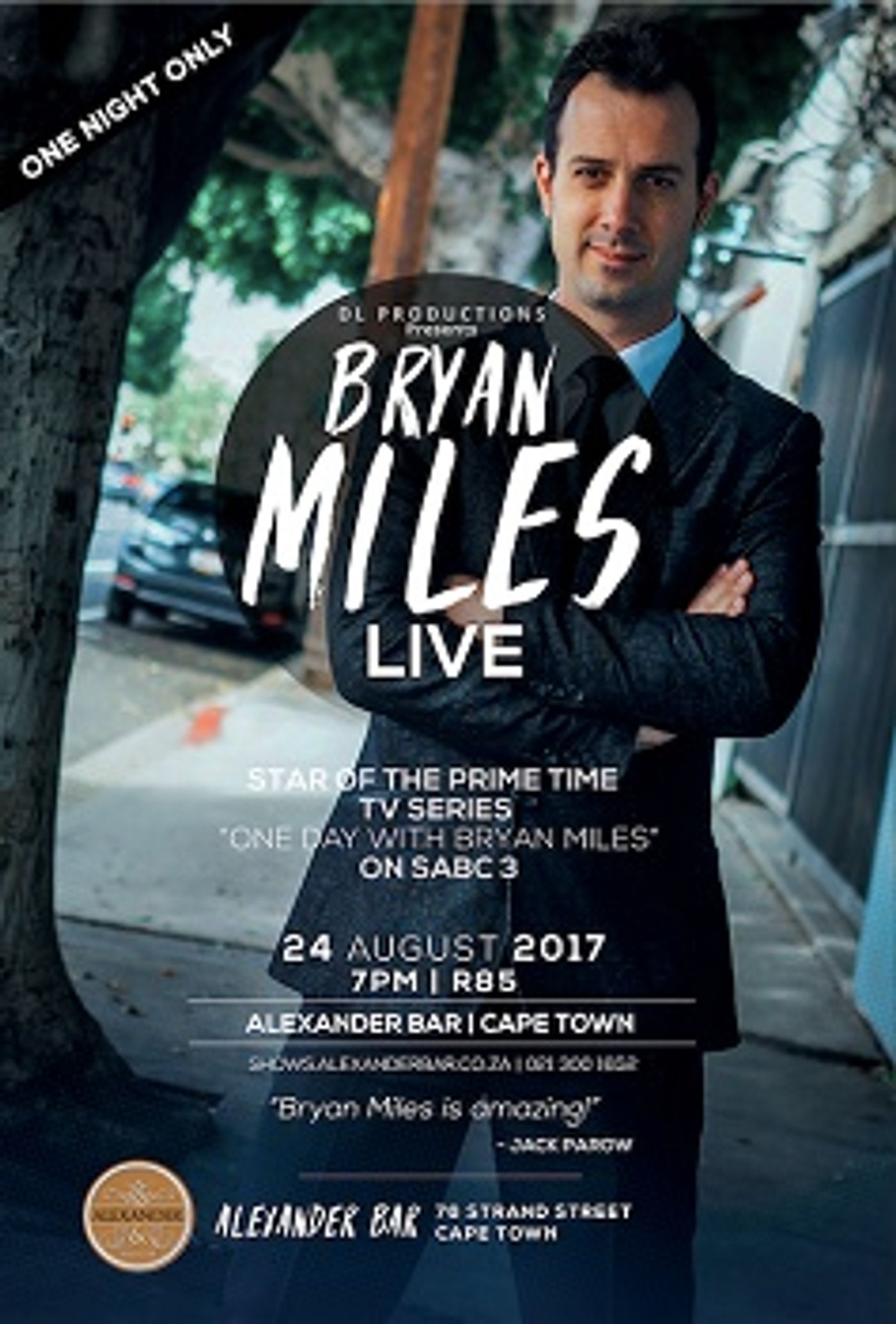 Countdown Continues to BRYAN MILES: LIVE at the Alexander Upstairs this August Image
