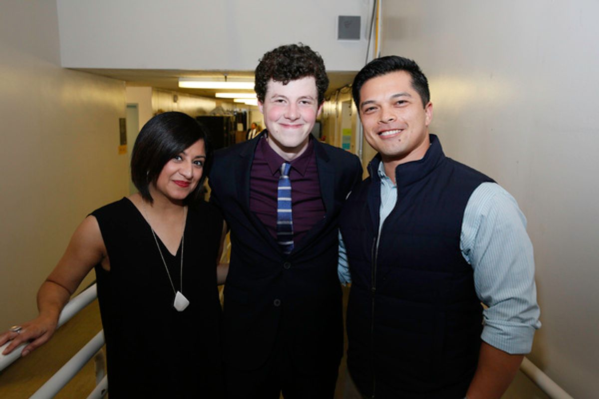 Maria Elena Ramirez, Adam Langdon and Vincent Rodriguez III  at 